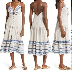 Veronica Beard Abilene Tiered Striped Dress